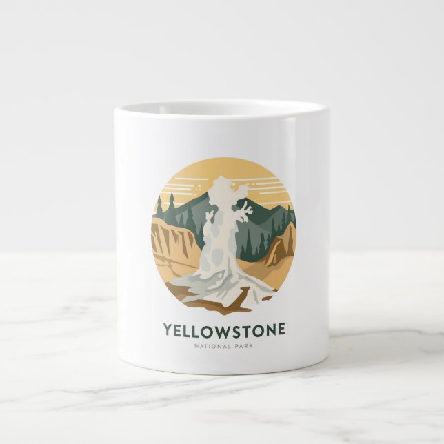 Taza De Café Gigante Yellowstone National Park Adventure (Frente)