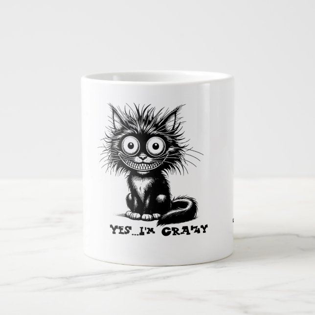 Taza De Café Gigante Yes....I'm crazy (Frente)