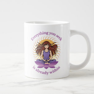 Taza De Café Gigante Yoga Mug – Spiritual Gift for Women, Calm Vibes