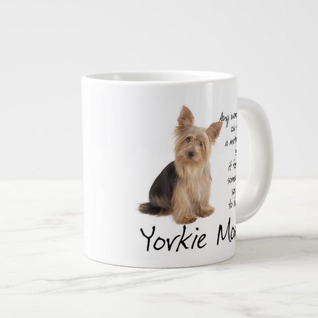 Taza De Café Gigante Yorkie Mom Jumbo Mug (Derecha)