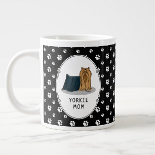 Taza De Café Gigante Yorkie Mom (Yorkshire Terrier Mom) Cute Dog Mom