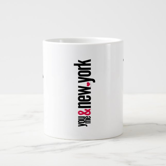 Taza De Café Gigante You Me & New York Jumbo Specialty Mug Couple Gift (Frente)
