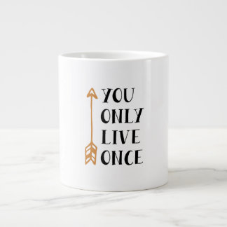 Taza De Café Gigante You Only Live Once – YOLO Arrow Design for T-Shirt