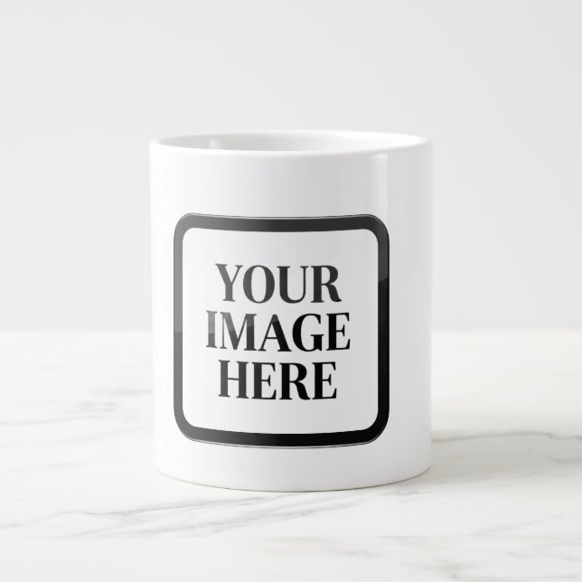 Taza De Café Gigante Your Custom Memory - Personalized Photo Placeholde (Frente)