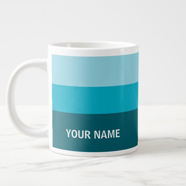 Taza De Café Gigante Your Name Here Customized Simple Stylish Coffee  (Izquierda)