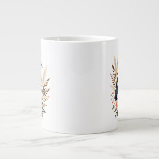 Taza De Café Gigante zapatilla de granja floral cottagecore