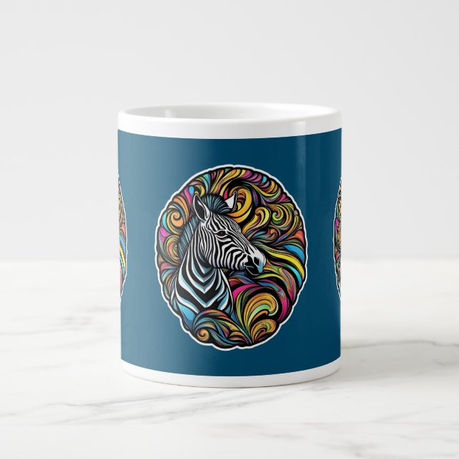 Taza De Café Gigante Zebra 1 (Frente)
