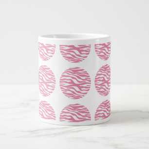 Taza De Café Gigante Zebra Print Polka Dots Jumbo Mug