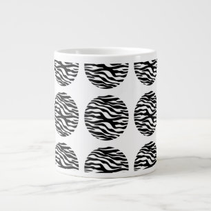 Taza De Café Gigante Zebra Print Polka Dots Jumbo Mug