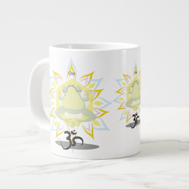 Taza De Café Gigante Zen Om Frog~especialidad mug (Izquierda)