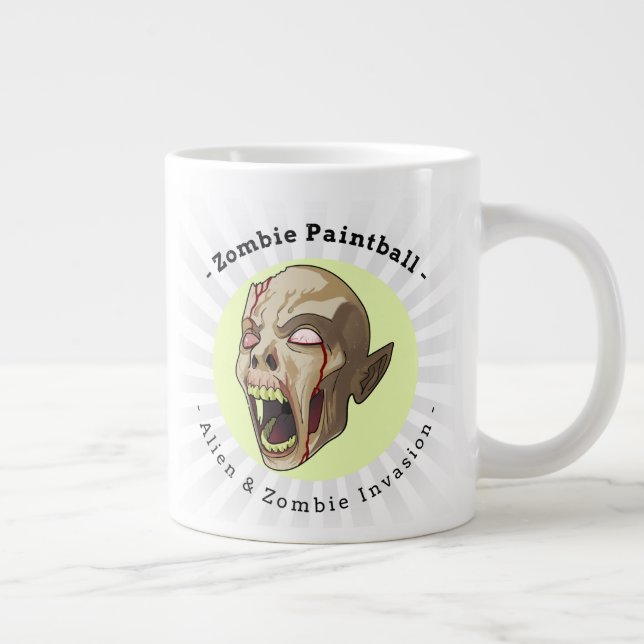Taza De Café Gigante Zombie Paintball (Derecha)