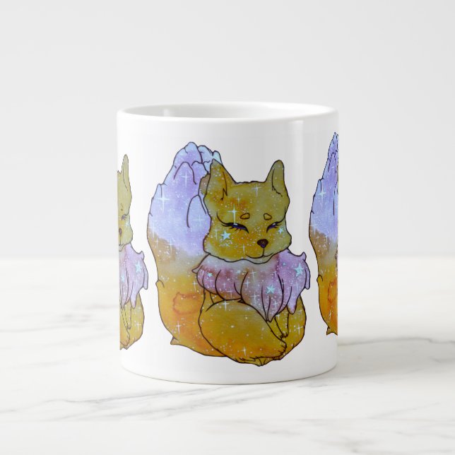 Taza De Café Gigante Zorro llamado Dice (Frente)