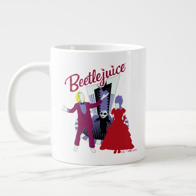 Taza De Café Gigante Zumo de remolacha | Beetlejuice & Lydia Boda (Izquierda)