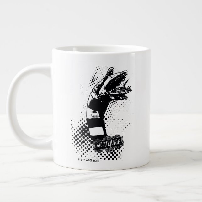 Taza De Café Gigante Zumo de remolacha | Ilustracion de gusano de arena (Izquierda)