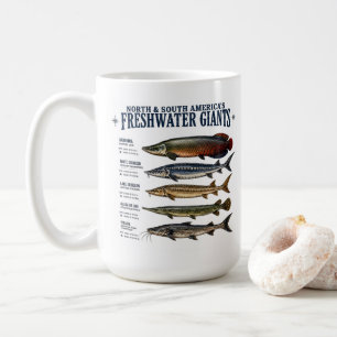 Taza De Café Gigantes de Agua Dulce Especies de Peces Pescador