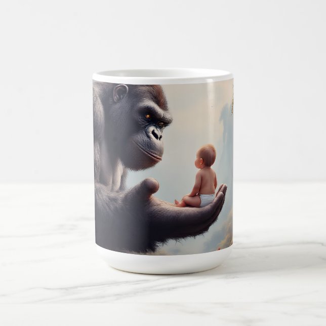 Taza De Café Gigantesco amor a los gorilas (Centro)