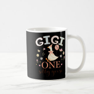Taza De Café Gigi de la gansa tonta de un año cumpleaños niña