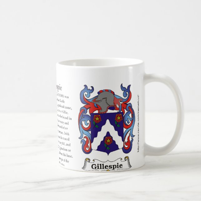Taza De Café Gillespie, el origen, significado y el escudo (Derecha)