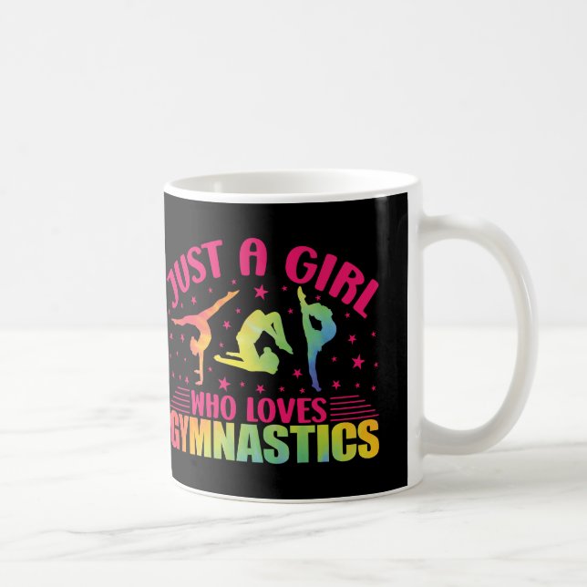 Taza De Café Gimnasia gimnasta sólo un Chica que ama la gimnasi (Derecha)