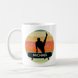 Taza De Café Gimnasia masculina Personalizado del atardecer