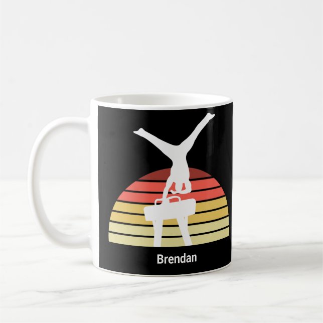 Taza De Café Gimnasia masculina personalizado Gimnasia de cabal (Izquierda)