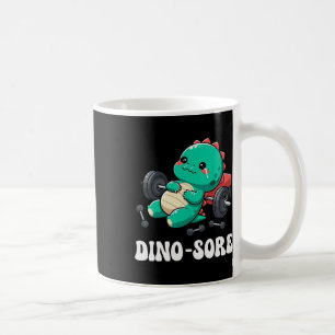 Taza De Café Gimnasio de dinosaurios Entrenamiento Fitness Leva
