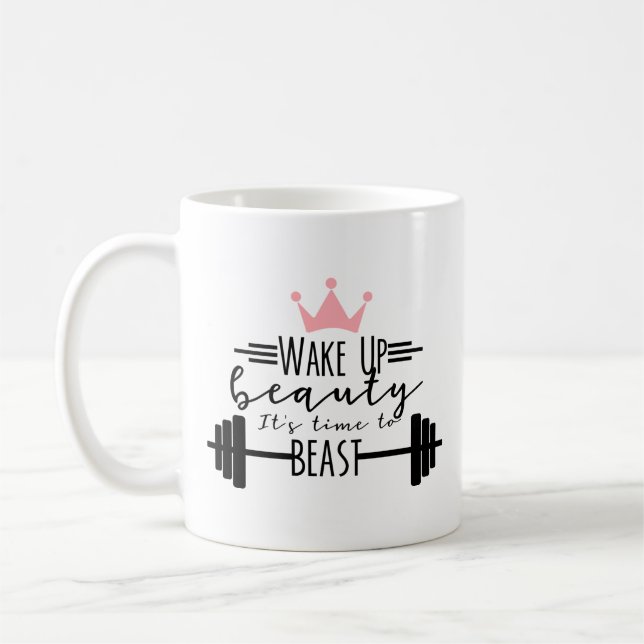 Taza De Café Gimnasio de elevación de peso de mujer personaliza (Izquierda)