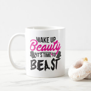 Taza De Café Gimnasio de las mujeres - Despierten belleza, tiem