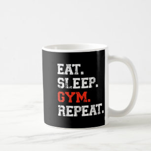 Taza De Café Gimnasio de sueño de Comida Repite Funny Fitness E