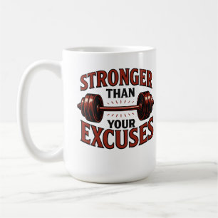 Taza De Café Gimnasio Motivación Más Fuerte Que Tus Excusas