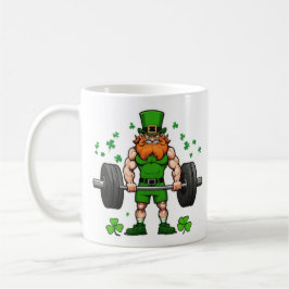 Taza De Café Gimnasio St. Patrick's Day Funny Leprechaun Barbel