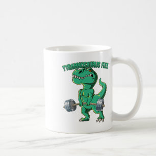Taza De Café Gimnasio T-rex Bodybuilding Tyrannosaurus Flex
