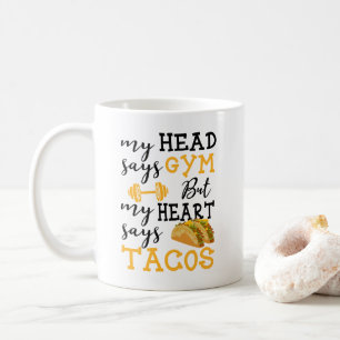 Taza De Café Gimnasio vs Tacos - Divertidos ejercicios de Noved