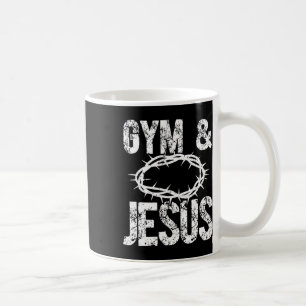 Taza De Café Gimnasio y Jesús Cristianos Fisicoculturista Relig