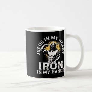 Taza De Café Gimnasio y Jesús Cristianos Fisicoculturista Relig