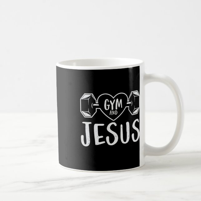 Taza De Café Gimnasio Y Jesús Gimnasio Pesos De Levantamiento B (Derecha)