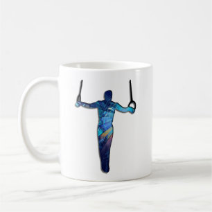 Taza De Café Gimnasta Hombre Anillos Duo