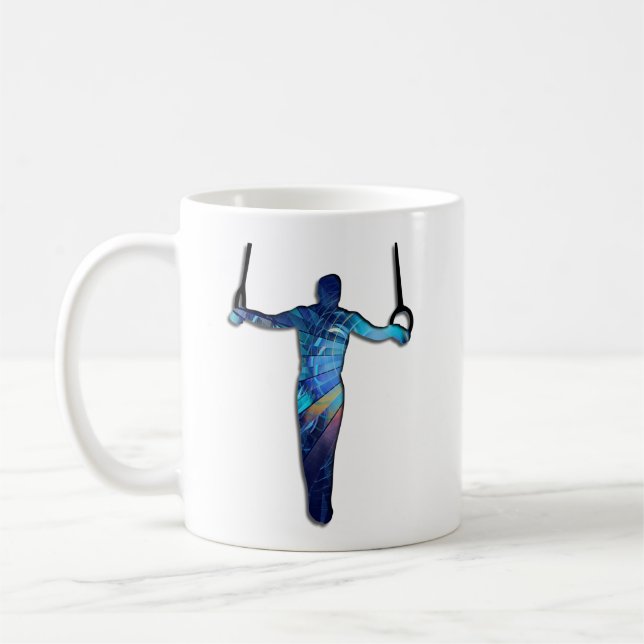Taza De Café Gimnasta Hombre Anillos Duo (Izquierda)