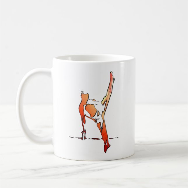 Taza De Café Gimnasta Hombre Potro con arzón - Abstraído (Izquierda)