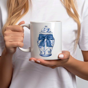 Taza De Café Ginger Jars Bows Chinoiserie Café cerámico Mug