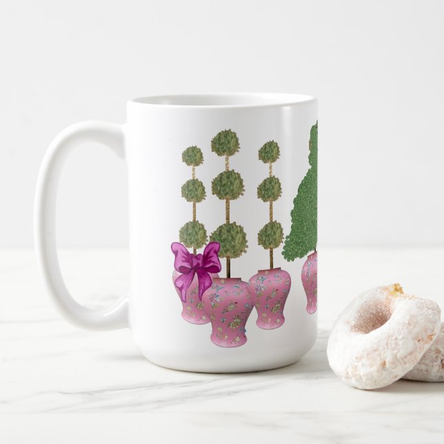 Taza De Café Ginger Jars Staffordshire Dogs Topiary Poster de a (Con donut)