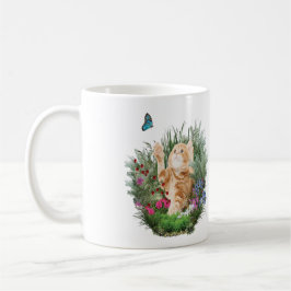 Taza De Café Ginger kitten jugando
