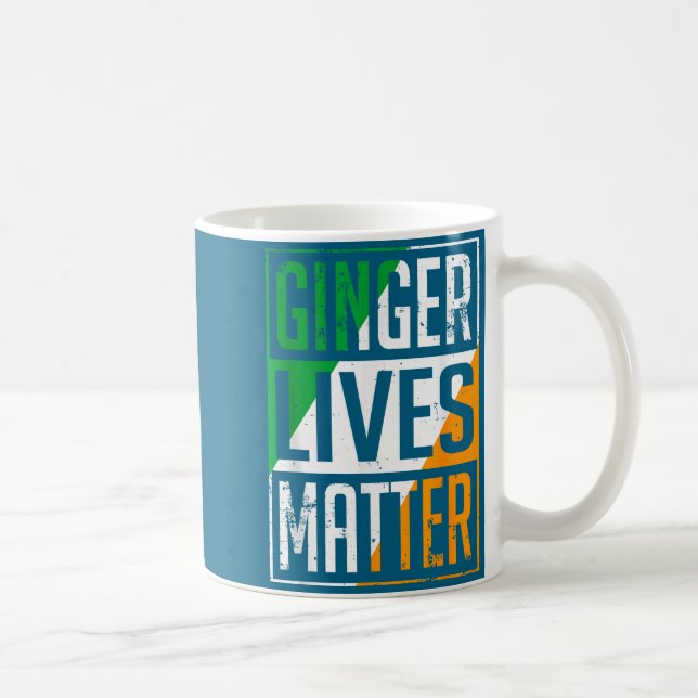 Taza De Café Ginger Lives Irish Flag St Patricks Day Redhead Me (Derecha)
