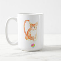 Ginger Tabby Y Ball Coffee Mug