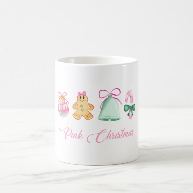 Taza De Café Gingerbread, Candy Cane & Pastel Ornaments (Centro)