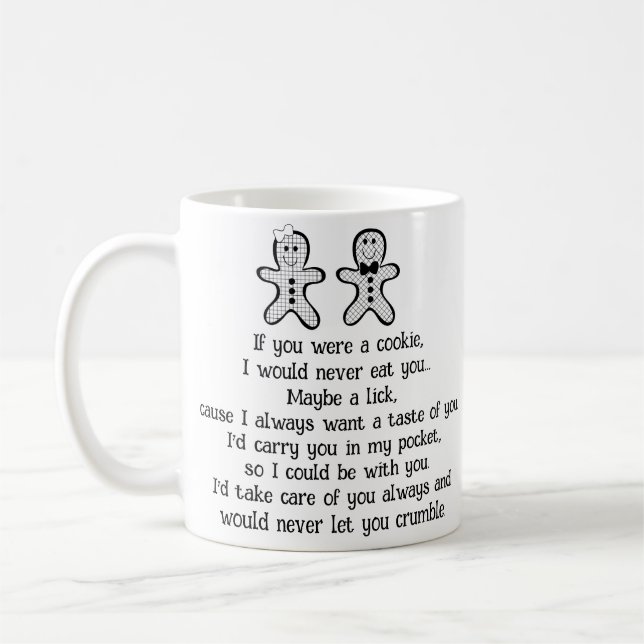 Taza De Café Gingerbread Cookie Pareja Amor Mug (Izquierda)