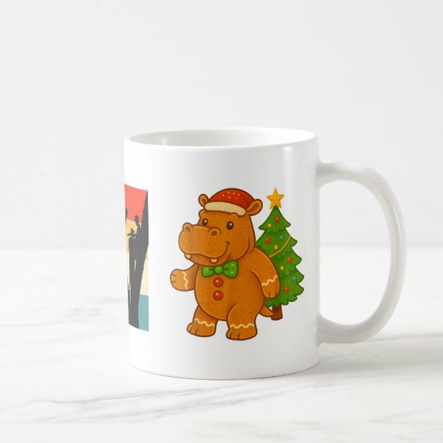 Taza De Café Gingerbread Hip Santa Hat Árbol de Navidad Hiptamu (Derecha)