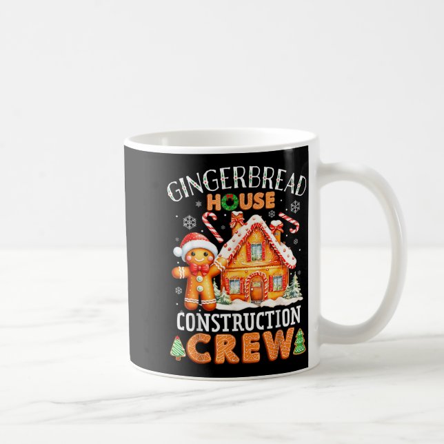 Taza De Café Gingerbread House Construction Crew Decorating Bak (Derecha)