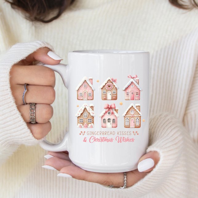 Taza De Café Gingerbread Houses Christmas Coffee Mug (Customize this beautiful gingerbread, Christmas coffee mug. )