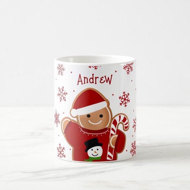 Taza De Café Gingerbread Man in a Sweater Christmas (Centro)